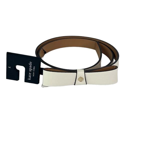 Kate Spade bow belt with gold Tone Spade Large Cream / Pale Polished Gold main image 6